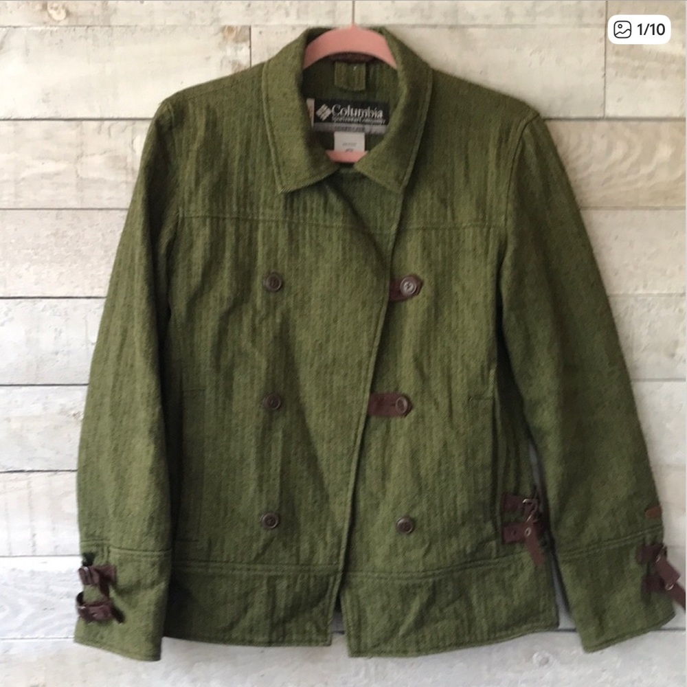 Columbia XCO Women's Equestrian Jacket Green Herringbone jacket